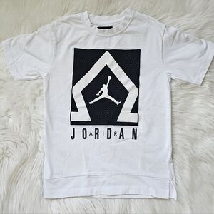 Jordan Shirt White Black Medium M 10/12 12/13